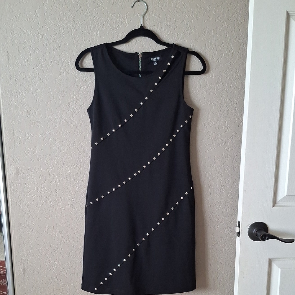 Allen B. By Allen Schwartz Black Studded Mini Dress